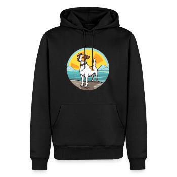 Tenterfield Terrier Hund Rasse Cartoon Kawaii Hund - Männer Premium Bio Hoodie - Schwarz - Vorne - Nico (187cm)