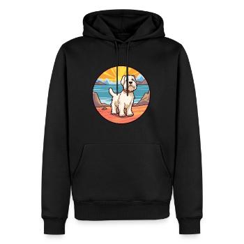 Sealyham Terrier Hund Rasse Cartoon Kawaii Clipart - Männer Premium Bio Hoodie - Schwarz - Vorne - Nico (187cm)