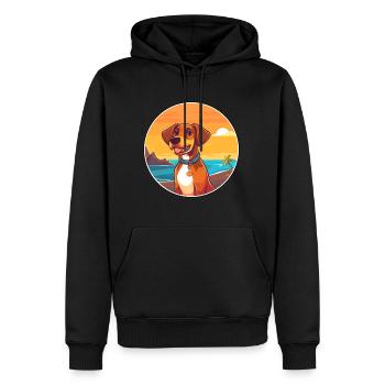 Sapsali Dog Breed Cartoon Kawaii Clipart Dog Pet - Men’s Premium Organic Hoodie - black - Front - Nico (187cm)