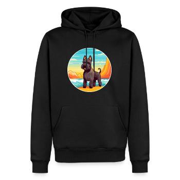 schottischer terrier hunderasse cartoon kawaii clipart - Männer Premium Bio Hoodie - Schwarz - Vorne - Nico (187cm)