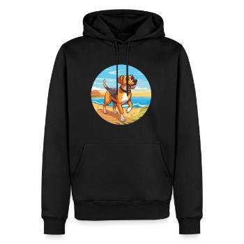 Schweizer Laufhund Race de chien Cartoon Kawaii Chien - Sweat à capuche Premium bio Homme - noir - Devant - Nico (187cm)