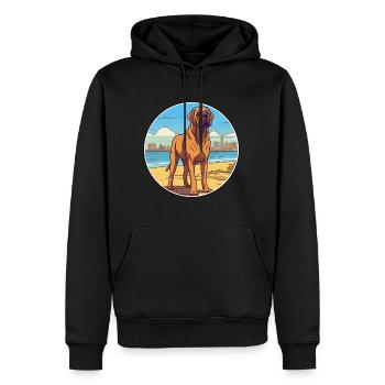 Spanisch Mastiff Hund Rasse Cartoon Kawaii Clipart - Männer Premium Bio Hoodie - Schwarz - Vorne - Nico (187cm)