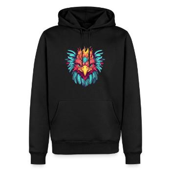 Transliteration - Männer Premium Bio Hoodie - Schwarz - Vorne - Nico (187cm)