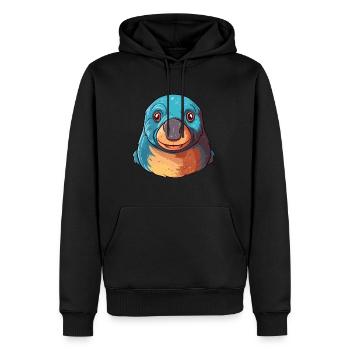 Mole Colorful Watercolor Cartoon Kawaii Animal - Men’s Premium Organic Hoodie - black - Front - Nico (187cm)