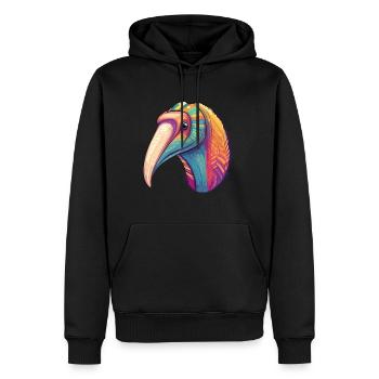 Ameisenbär Bunte Aquarell-Karikatur Kawaii-Tier - Männer Premium Bio Hoodie - Schwarz - Vorne - Nico (187cm)