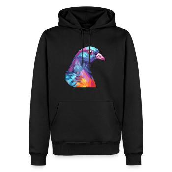 Taube buntes Aquarell Cartoon Kawaii Tier - Männer Premium Bio Hoodie - Schwarz - Vorne - Nico (187cm)