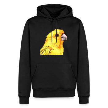 Canari Aquarelle Colorée Dessin Animé Kawaii Animal - Sweat à capuche Premium bio Homme - noir - Devant - Nico (187cm)