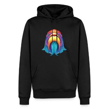 Morse aquarelle colorée dessin animé Kawaii Animal - Sweat à capuche Premium bio Homme - noir - Devant - Nico (187cm)