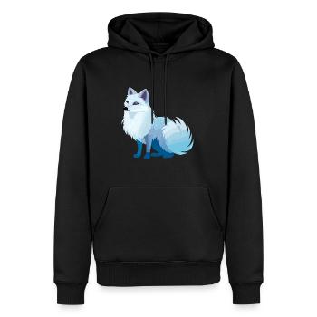 Arktisfuchs Bunte Aquarell-Karikatur Kawaii Anim - Männer Premium Bio Hoodie - Schwarz - Vorne - Nico (187cm)