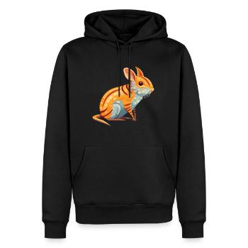 Elefant Spitzmaus Buntes Aquarell Cartoon Kawaii - Männer Premium Bio Hoodie - Schwarz - Vorne - Nico (187cm)