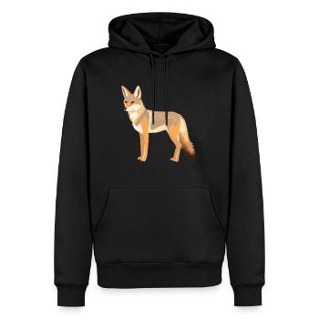 Kojote Buntes Aquarell Cartoon Kawaii Tier - Männer Premium Bio Hoodie - Schwarz - Vorne - Nico (187cm)