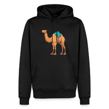 Kamel buntes Aquarell Cartoon Kawaii Tier - Männer Premium Bio Hoodie - Schwarz - Vorne - Nico (187cm)