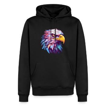 Adler Buntes Aquarell Cartoon Kawaii Tier - Männer Premium Bio Hoodie - Schwarz - Vorne - Nico (187cm)