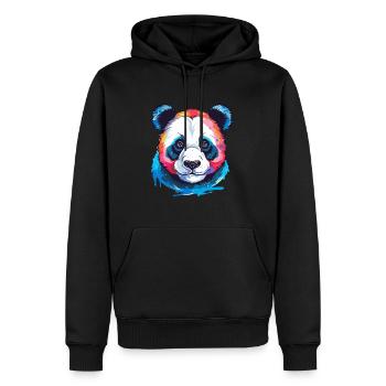 Panda Buntes Aquarell Cartoon Kawaii Tier - Männer Premium Bio Hoodie - Schwarz - Vorne - Nico (187cm)