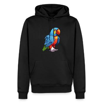 Papagei buntes Aquarell Cartoon Kawaii Tier - Männer Premium Bio Hoodie - Schwarz - Vorne - Nico (187cm)