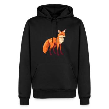 Fuchs Buntes Aquarell Cartoon Kawaii Tier - Männer Premium Bio Hoodie - Schwarz - Vorne - Nico (187cm)