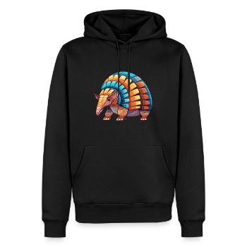 Tatou Aquarelle Colorée Dessin Animé Kawaii Anima - Sweat à capuche Premium bio Homme - noir - Devant - Nico (187cm)