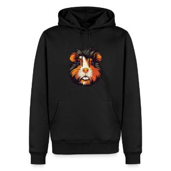 Cochon d’Inde Aquarelle Colorée Dessin Animé Kawaii Anim - Sweat à capuche Premium bio Homme - noir - Devant - Nico (187cm)