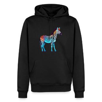 Zebra buntes Aquarell Cartoon Kawaii Tier - Männer Premium Bio Hoodie - Schwarz - Vorne - Nico (187cm)