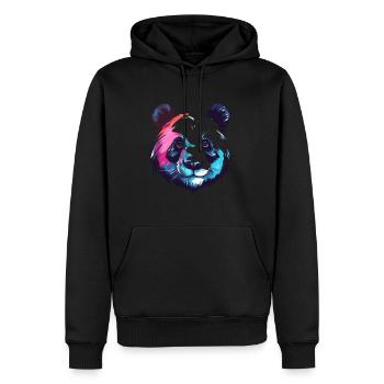 Panda Buntes Aquarell Cartoon Kawaii Tier - Männer Premium Bio Hoodie - Schwarz - Vorne - Nico (187cm)