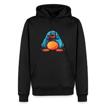 Mole Colorful Watercolor Cartoon Kawaii Animal - Men’s Premium Organic Hoodie - black - Front - Nico (187cm)
