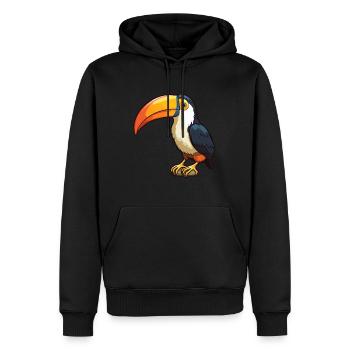 Toucan Cute Cartoon Kawaii Watercolor Animal Pet - Men’s Premium Organic Hoodie - black - Front - Nico (187cm)