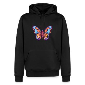 Schmetterling Niedliche Karikatur Kawaii Aquarell Tier Pe - Männer Premium Bio Hoodie - Schwarz - Vorne - Nico (187cm)