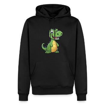 Krokodil Niedliche Karikatur Kawaii Aquarell Tier P - Männer Premium Bio Hoodie - Schwarz - Vorne - Nico (187cm)