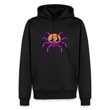 Araignée Mignon Dessin Animé Kawaii Aquarelle Animal De Compagnie - Sweat à capuche Premium bio Homme - noir - Devant - Nico (187cm)