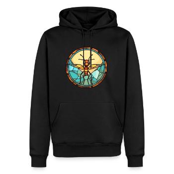 Fourmi vitrail coloré dessin animé Kawaii Animal - Sweat à capuche Premium bio Homme - noir - Devant - Nico (187cm)