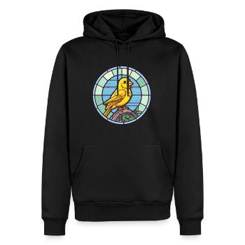 Kanarienvogel Bunte Karikatur Kawaii Anima - Männer Premium Bio Hoodie - Schwarz - Vorne - Nico (187cm)