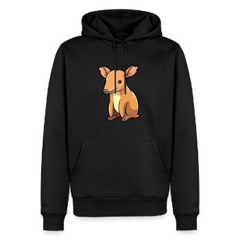 Aardvark Mignon Dessin Animé Kawaii Aquarelle Animal De Compagnie - Sweat à capuche Premium bio Homme - noir - Devant - Nico (187cm)