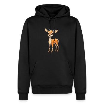 Impala Niedliche Karikatur Kawaii Aquarell Tier Haustier - Männer Premium Bio Hoodie - Schwarz - Vorne - Nico (187cm)