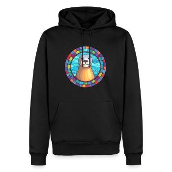 Siegel Buntes Glas Bunte Karikatur Kawaii Tier - Männer Premium Bio Hoodie - Schwarz - Vorne - Nico (187cm)