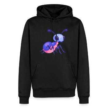 Fourmi mignon heureux kawaii dessin animé Clipart Animal - Sweat à capuche Premium bio Homme - noir - Devant - Nico (187cm)