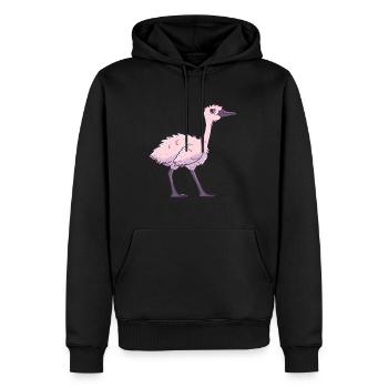 Strauß Niedlich Glücklich Kawaii Cartoon Clipart Tier - Männer Premium Bio Hoodie - Schwarz - Vorne - Nico (187cm)