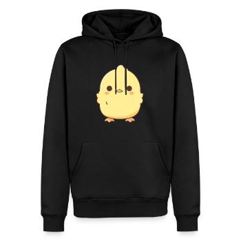 Huhn niedlich glücklich kawaii cartoon clipart tier - Männer Premium Bio Hoodie - Schwarz - Vorne - Nico (187cm)