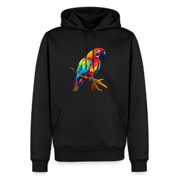 Papagei Niedlich Glücklich Kawaii Cartoon Clipart Tier - Männer Premium Bio Hoodie - Schwarz - Vorne - Nico (187cm)