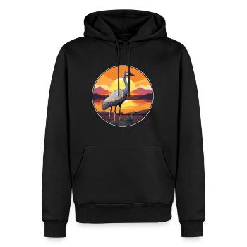 Strauß buntes Aquarell Cartoon Kawaii Tier - Männer Premium Bio Hoodie - Schwarz - Vorne - Nico (187cm)