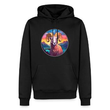 Widder buntes Aquarell Cartoon Kawaii Tier - Männer Premium Bio Hoodie - Schwarz - Vorne - Nico (187cm)