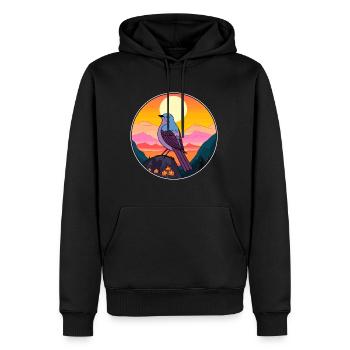 Kuckuck buntes Aquarell Cartoon Kawaii Tier - Männer Premium Bio Hoodie - Schwarz - Vorne - Nico (187cm)