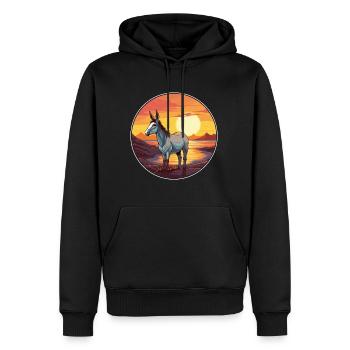 Esel buntes Aquarell Cartoon Kawaii Tier - Männer Premium Bio Hoodie - Schwarz - Vorne - Nico (187cm)