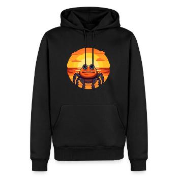 Craw lustige Cartoon-Kawaii-Strand-Illustration - Männer Premium Bio Hoodie - Schwarz - Vorne - Nico (187cm)