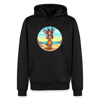 Bongo Aquarell Cartoon Kawaii Clipart Tier - Männer Premium Bio Hoodie - Schwarz - Vorne - Nico (187cm)