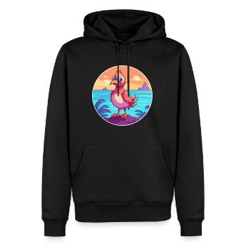 Huhn Aquarell Cartoon Kawaii Clipart Tier - Männer Premium Bio Hoodie - Schwarz - Vorne - Nico (187cm)