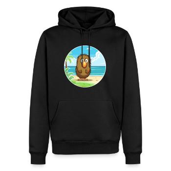 Kiwi Aquarell Cartoon Kawaii Clipart Tier - Männer Premium Bio Hoodie - Schwarz - Vorne - Nico (187cm)