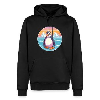 Pinguin Aquarell Cartoon Kawaii Clipart Tier - Männer Premium Bio Hoodie - Schwarz - Vorne - Nico (187cm)
