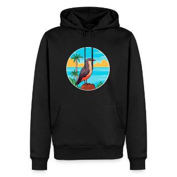 Kuckuck Aquarell Cartoon Kawaii Clipart Tier - Männer Premium Bio Hoodie - Schwarz - Vorne - Nico (187cm)