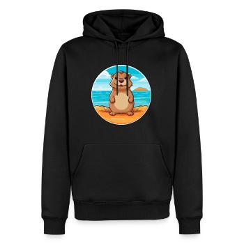 Gopher Aquarell Cartoon Kawaii Clipart Tier - Männer Premium Bio Hoodie - Schwarz - Vorne - Nico (187cm)