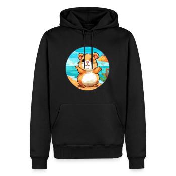 Hamster Aquarell Cartoon Kawaii Clipart Tier - Männer Premium Bio Hoodie - Schwarz - Vorne - Nico (187cm)